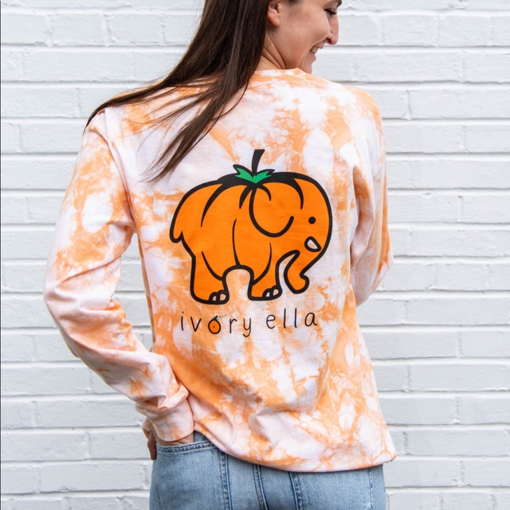 ISO IVORY ELLA ORANGE TIE DYE WITH PUMPKIN